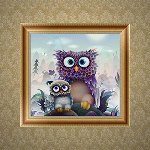 SCASTOE Owls DIY 5D Diamond Embroidery Painting Cross Stitch Craft Home Decor