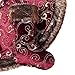 Valery Madelyn 48 inch Luxury Burgundy and Gold Christmas Tree Skirt with Faux Fur and Baroque, Themed with Christmas Ornaments (Not Included)
