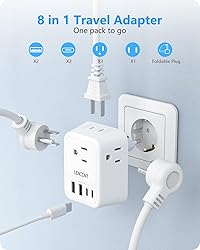 LENCENT 2 Pack European Travel Plug