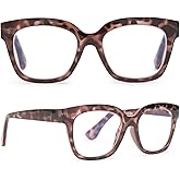 DIFF Ava Reading Glasses | Blue Light Blocking Oversized Readers | Designer Tortoise Frames