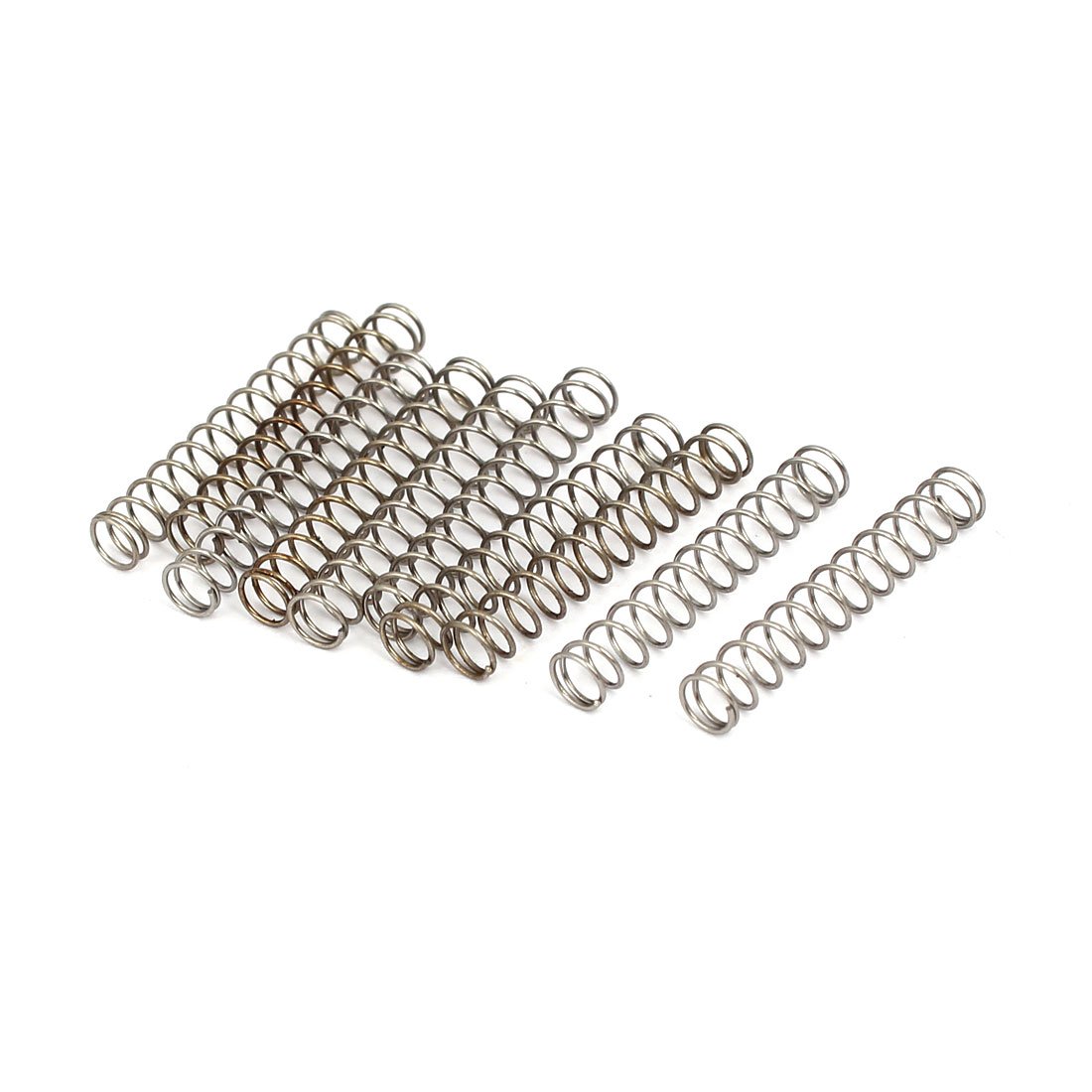 sourcingmap 0.4mmx4mmx25mm 304 Stainless Steel Compression Springs 10pcs