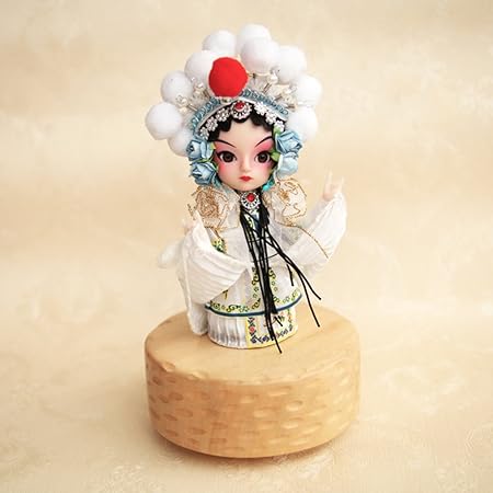 Amazon Co Jp J Cocorobell 中国 京劇 オルゴール 木製 音楽ボックス 18弁 かわいい インテリア 雑貨 おしゃれ ウッド 置物 オリジナル お土産 ミュージックボックス 誕生日プレゼント お祝い ギフト はくじょうし 本