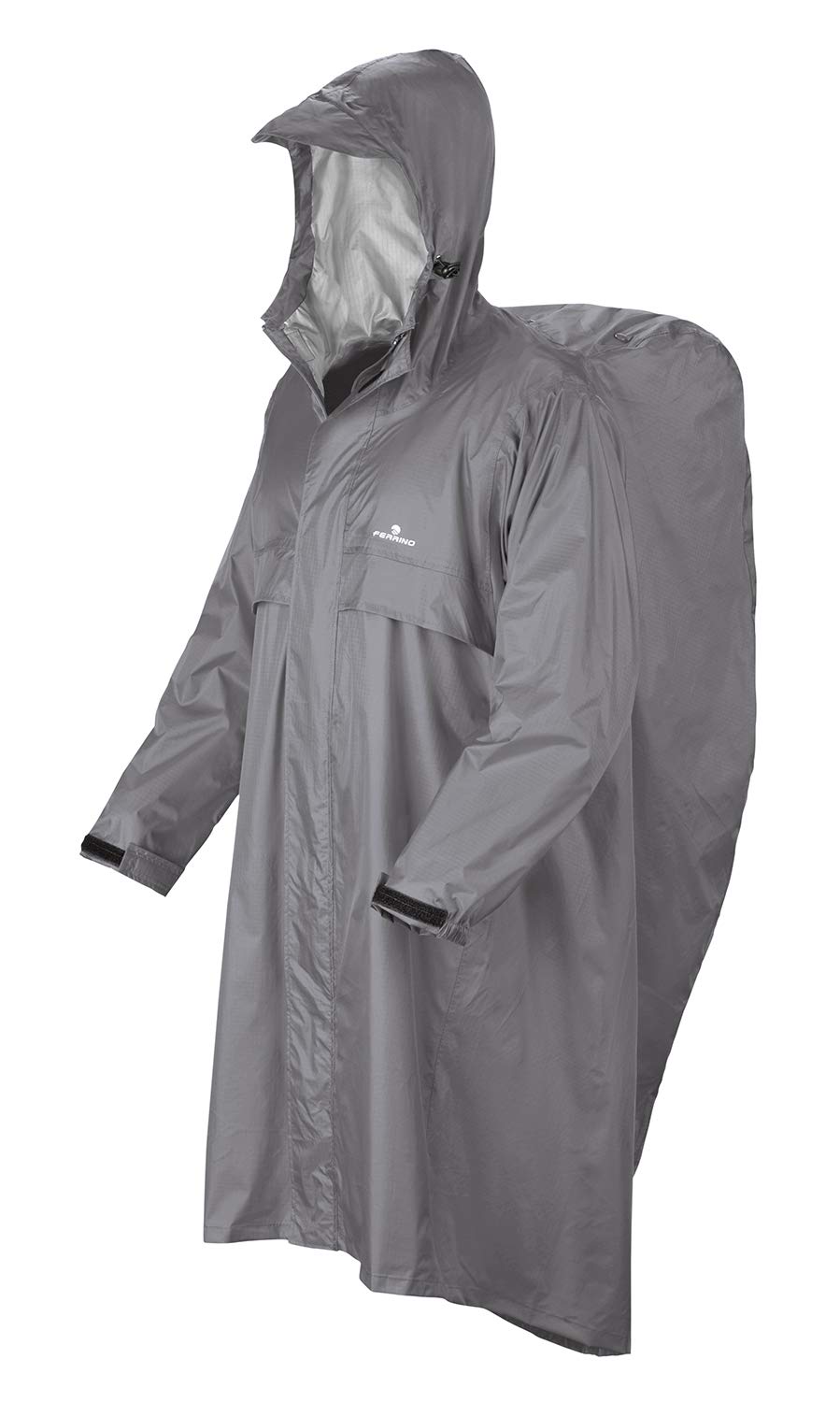 Ferrino Trekker Rain Cape, Man, Grey, S-M