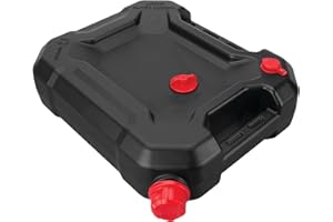 Performance Tool W4076 10-Quart Oil Drain Container, Deep Drain Well, Integrated Handle, Sealing Rubber Gaskets, Black