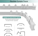 Segnayen Bendable 20ft Bay Window Curtain Track White Heavy Duty PVC view 5