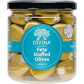 DIVINA Feta Stuffed Olives, 12.9 oz, (1-Pack)