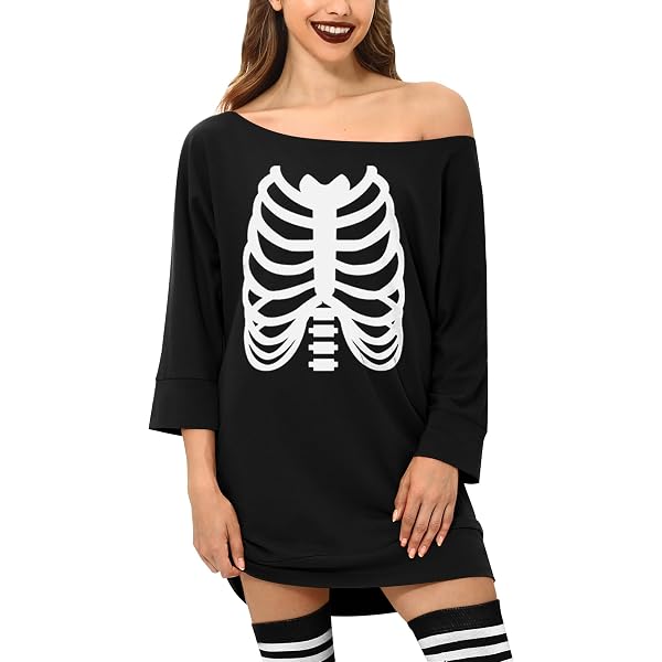 Amazon.com: Tipsy Elves Sequin Halloween Costume Dresses for Women - Sexy  Sequin Adult Short Sleeve T-Shirt Dresses Women's Gold Skeleton Mesh Costume  Size X-Small: Clothing, Shoes & Jewelry