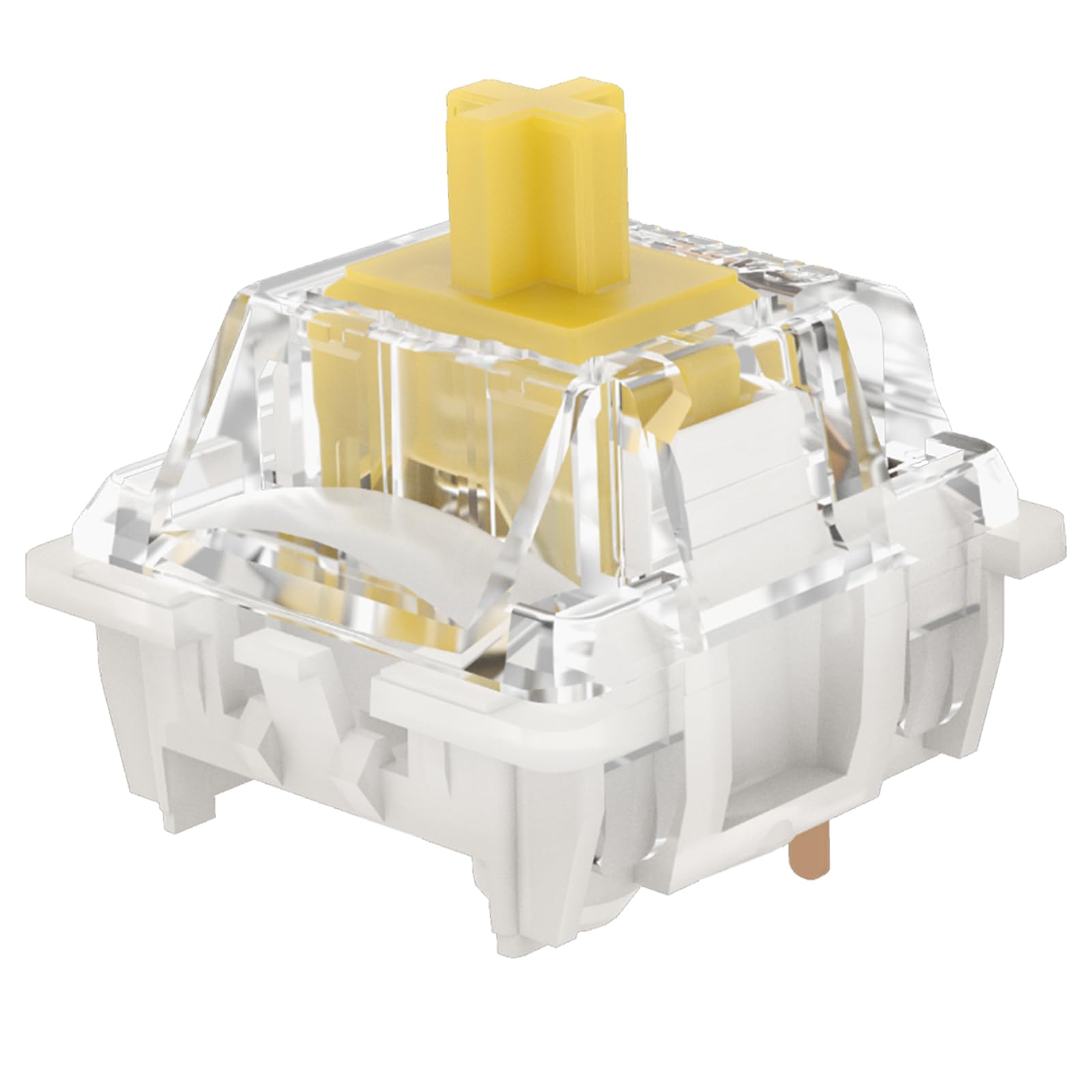 Gateron G Pro 3.0 Yellow Switches for Mechanical Keyboard,3-Pin 50gf Linear/Pre-Lubed/Pin-Enhanced Switches(108pcs,Yellow,3-Pin)