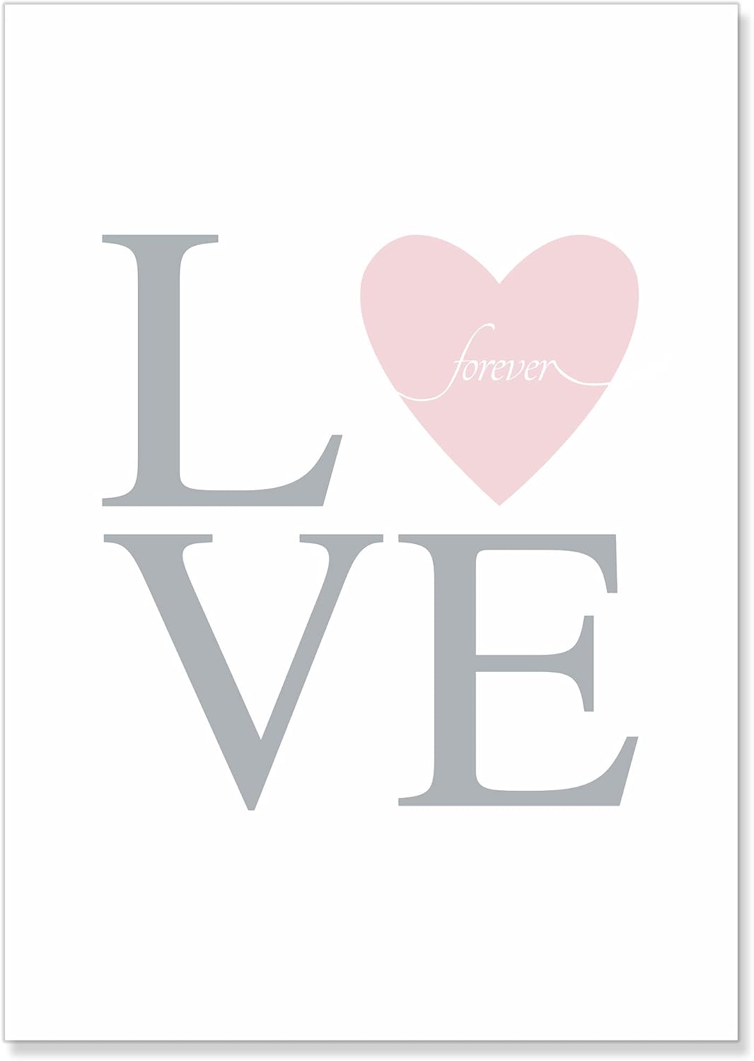 PREMYO Wall Art Prints Nursery Decor - Baby Room Decoration Girl - Kids Poster Set Love Heart Butterfly Pink Picture A4 - Image 5