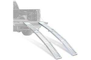 Rockland 72" x 9" Tri-Fold Steel Truck Ramps, 1000 LBS Capacity, Folding Trailer Ramps for Motorcycles, Ebikes, Dirtbikes and ATVs, Heavy Duty Loading Ramps for Trailer Pickup Truck, 2 Pcs
