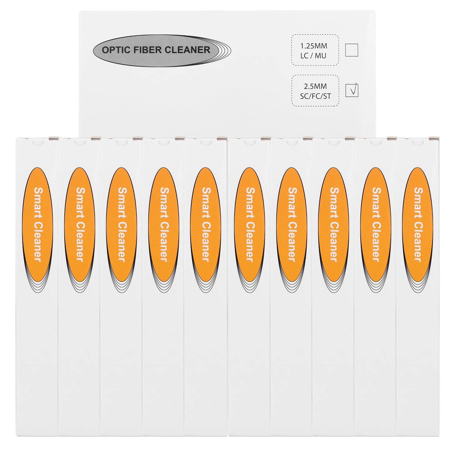 MSDADA 10 Pcs LC Fiber Optic Cleaner Pen, Smart Cleaner for 1.25mm MU/LC Connectors (Purple)