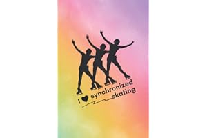 I love synchronized skating: notebook to create an ice skating journal – Rainbow - inspiring gift for synchro skater to take notes about practice or ... inside, medium ruled, 6x9, 120 pages)