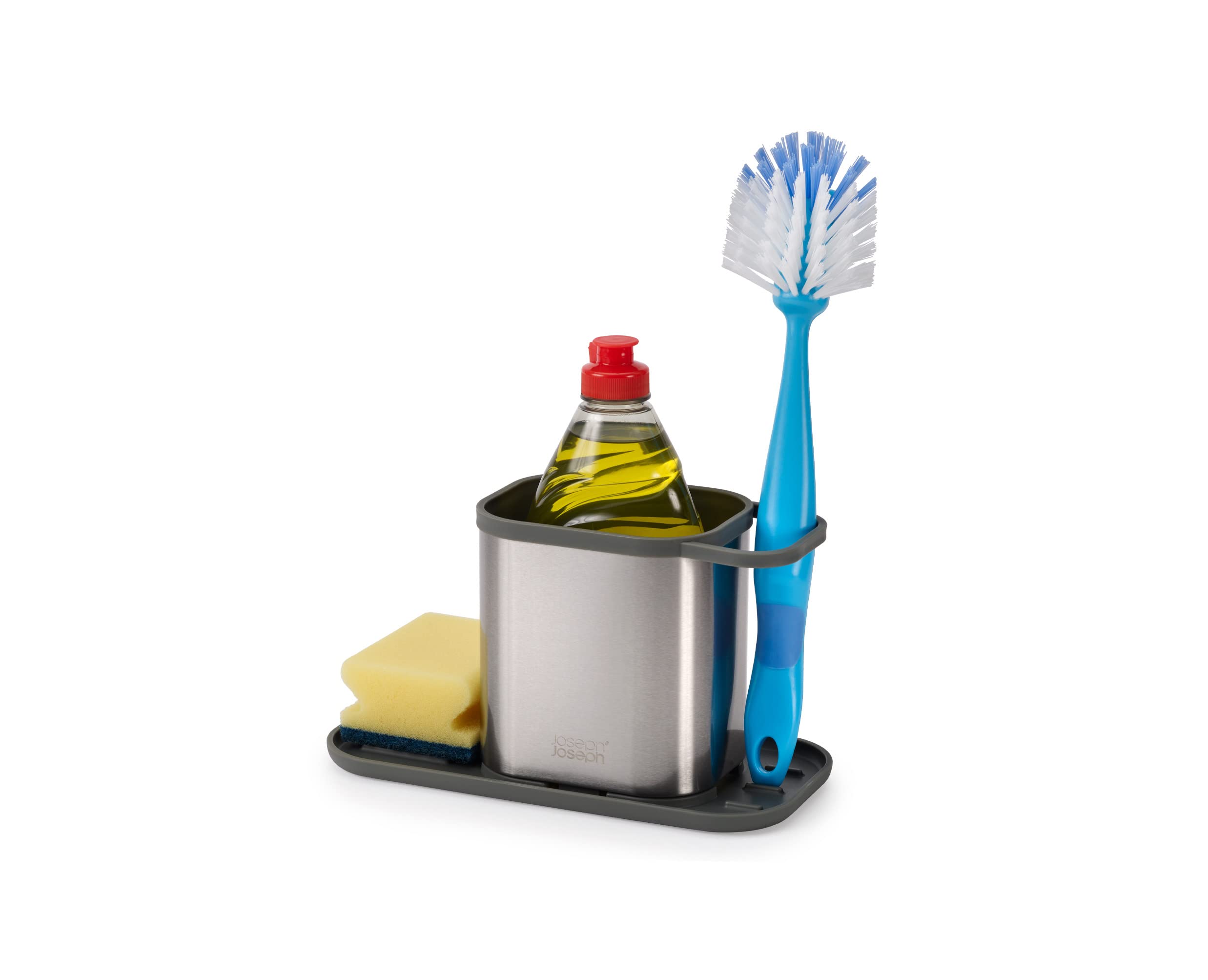 Joseph Joseph Duo Sink Tidy Worktop Caddy Organiser, Sponge Holder, Stainless Steel