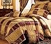 11-Piece Burgundy Jewel Patchwork Comforter Set w/Curtains King