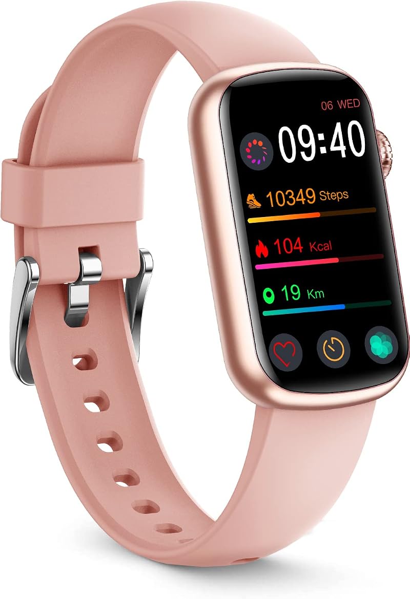 FITVII Slim Fitness Tracker Smartwatch Blood Oxygen Heart Rate BP Sleep IP68