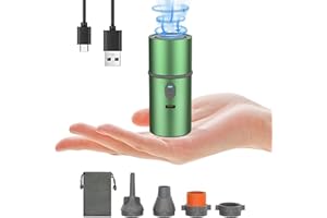 JSLOVE Electric Portable Air Pump with 2500mAh Battery, USB Rechargeable, Mini Inflate/Deflate Pump for Inflatable Cushions, Pool Toys, Floats, Swimming Rings, Air Mattress Beds, Vacuum Storage Bags