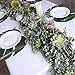 Supla 2 Pcs 11.8' L Artificial Greenery Garlands Eucalyptus Garland Fake Vines Rustic Farmhouse Wedding Backdrop Arches Swag Garland Table Runner Party Garland Hanging Plants Centerpiece Decor