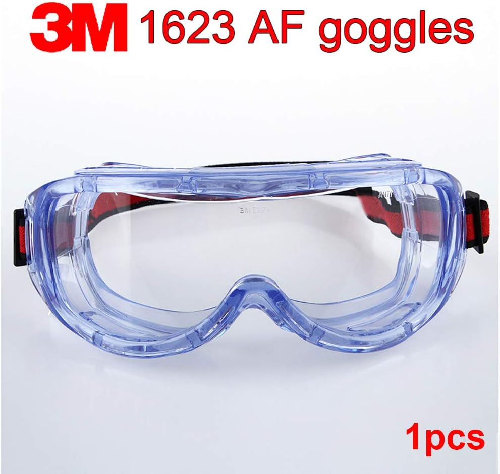 Clear Safety Glasses,Big vision Anti Fog Safety Goggles for Eyewear Protection,Adjustable Headband Goggles,Can be effective Resistance to Influenza Bacteria and Viruses (1pcs)