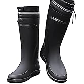 E KAINI Rain Boots for Men Waterproof Mens Knee High with PVC Rubber Boots Mens Mud Boots, Comfort Lightweight Gardening Fishing Shoes for Yard Farm Outdoor Work