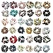 Trigle 36Pcs Premium Hair Scrunchies Women's Chiffon Flower Hair Scrunchies Hair Bow Thick Hair Morning Wake