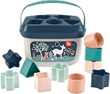 Fisher-Price Baby's First Blocks Stacking Toy 10 Shapes Navy Fawn HJP20