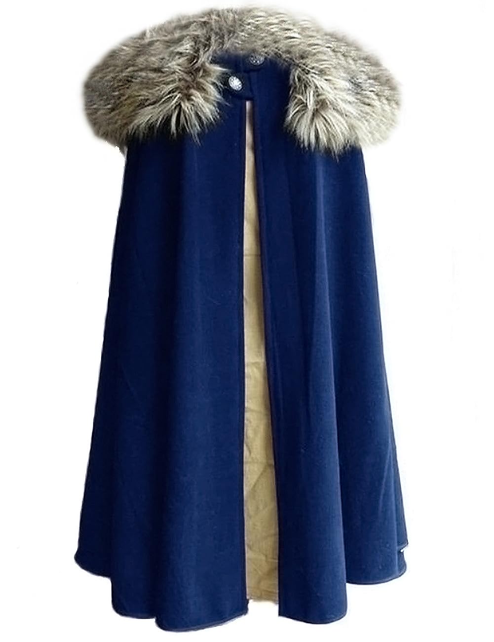 cape cloak with fur collar