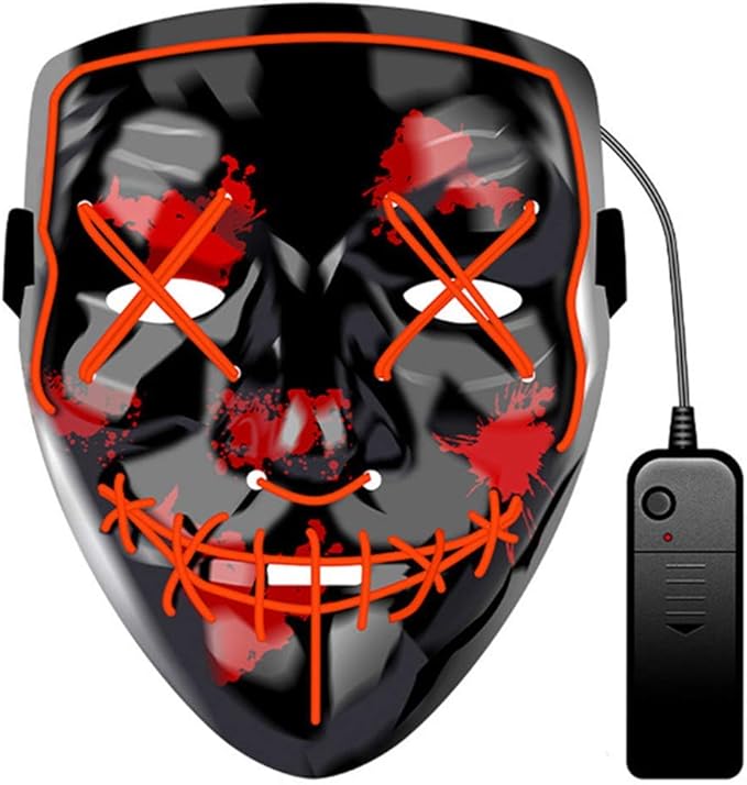 JCT Halloween LED Máscaras Purga Grimace Mask Horror Mask Scary LED