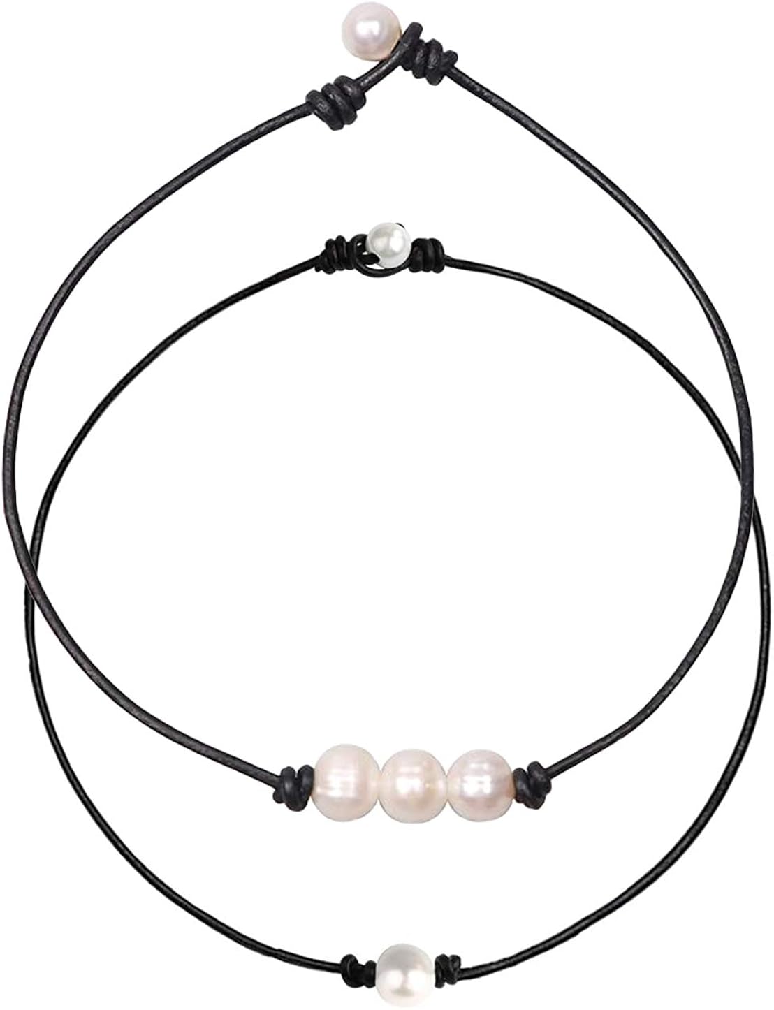 Pearl Necklace With Black String Amazon 