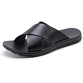 MOGU MAOMAO Amazon Essentials Men's Crossover Flat sandbeach microfiber leather Sandals