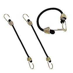 AUXBC 20PCS 6Inch Mini Black Bungee Cords with