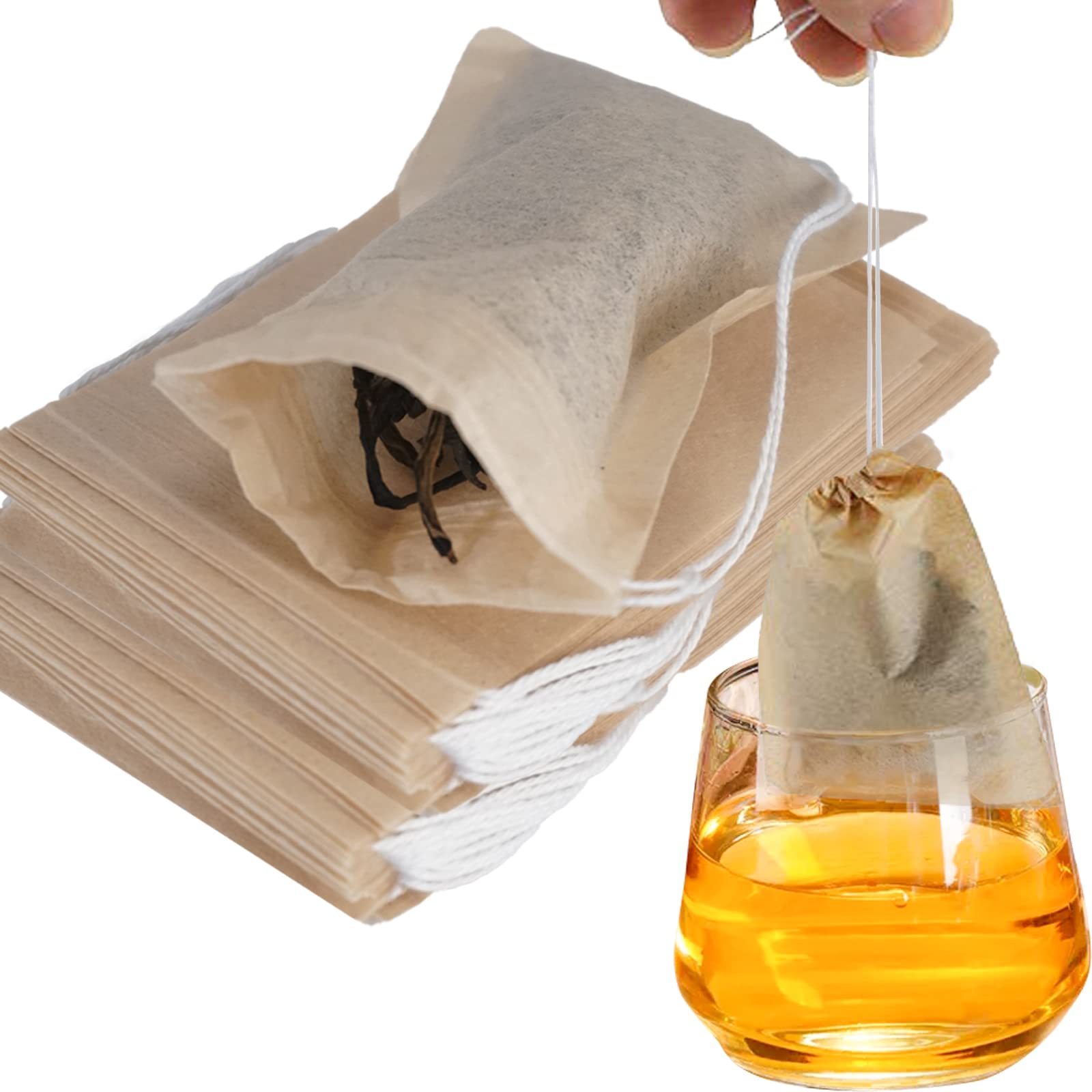 NEPAK 600 x Disposable Tea Filter Bags Set, Disposable Tea Bag, Filter Paper Bag for Tea, Coffee, Herbs (5 x 7 cm)