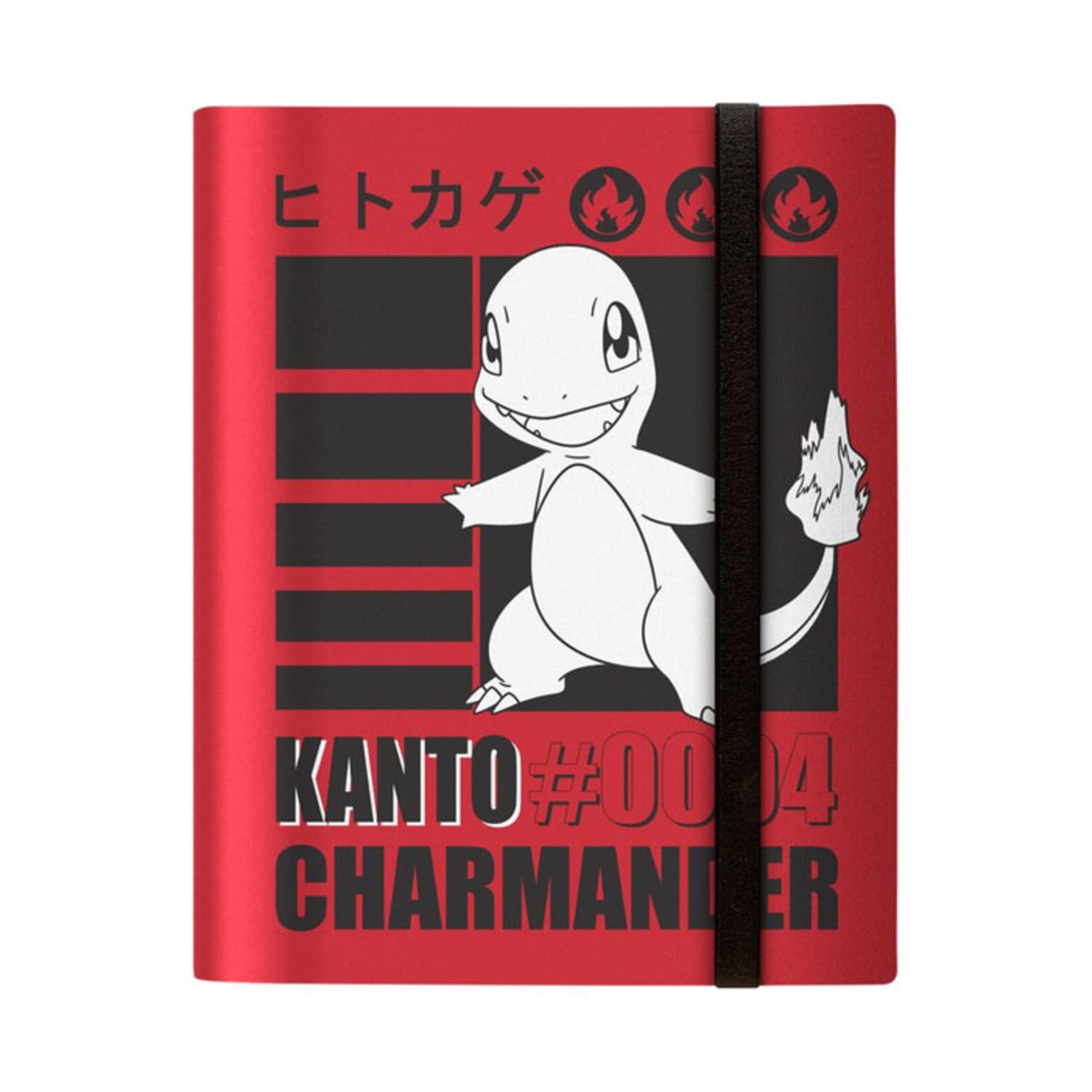 Photo 1 of Ultra PRO - Charmander 9-Pocket PRO-Binder for Pokémon | Pokémon card binder Charmander PRO-Binder 9-Pocket trading card album elastic strap portfolio side-loading 360-card storage collectible