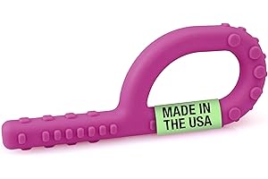 ARK THERAPEUTIC ARK Textured Grabber Sensory Chew, Sensory Toys for Kids and Adults, Chewy Fidget for Autism, ADHD, SPD, Anxiety, Medical-Grade Oral Motor Therapy Tools, Standard, Softest, Magenta