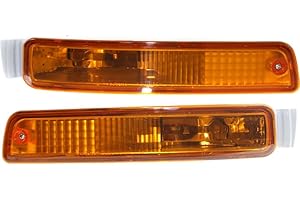 Evan Fischer Turn Signal Light Compatible with Toyota Camry 95-96 Set of 2 (RH and LH) Assembly On Bumper Left and Right Side Inner