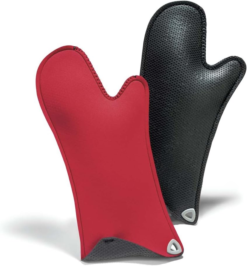 Duncan Euro Design 2-Piece Chef's Extra Length Mitt, Red
