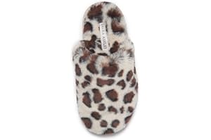 Laura Ashley Ladies All Over Plush W/Memory Foam Slippers