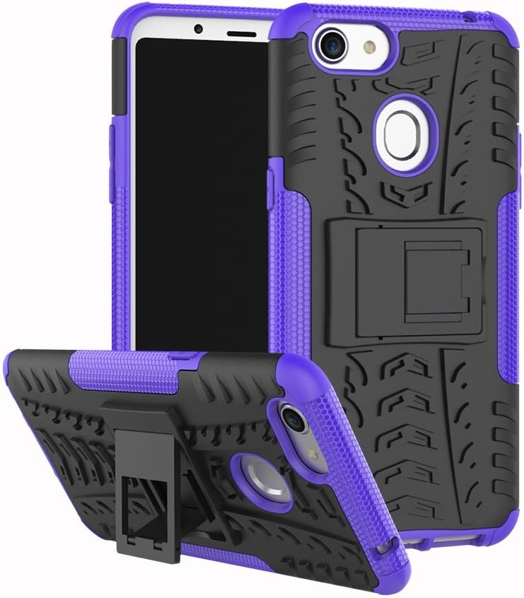 Yhuisen Oppo F5 Case, Hyun Pattern Dual Layer Hybrid Armor Kickstand 2 in 1 Shockproof Case Cover for Oppo F5 / Oppo F5 Youth (Color : Purple)