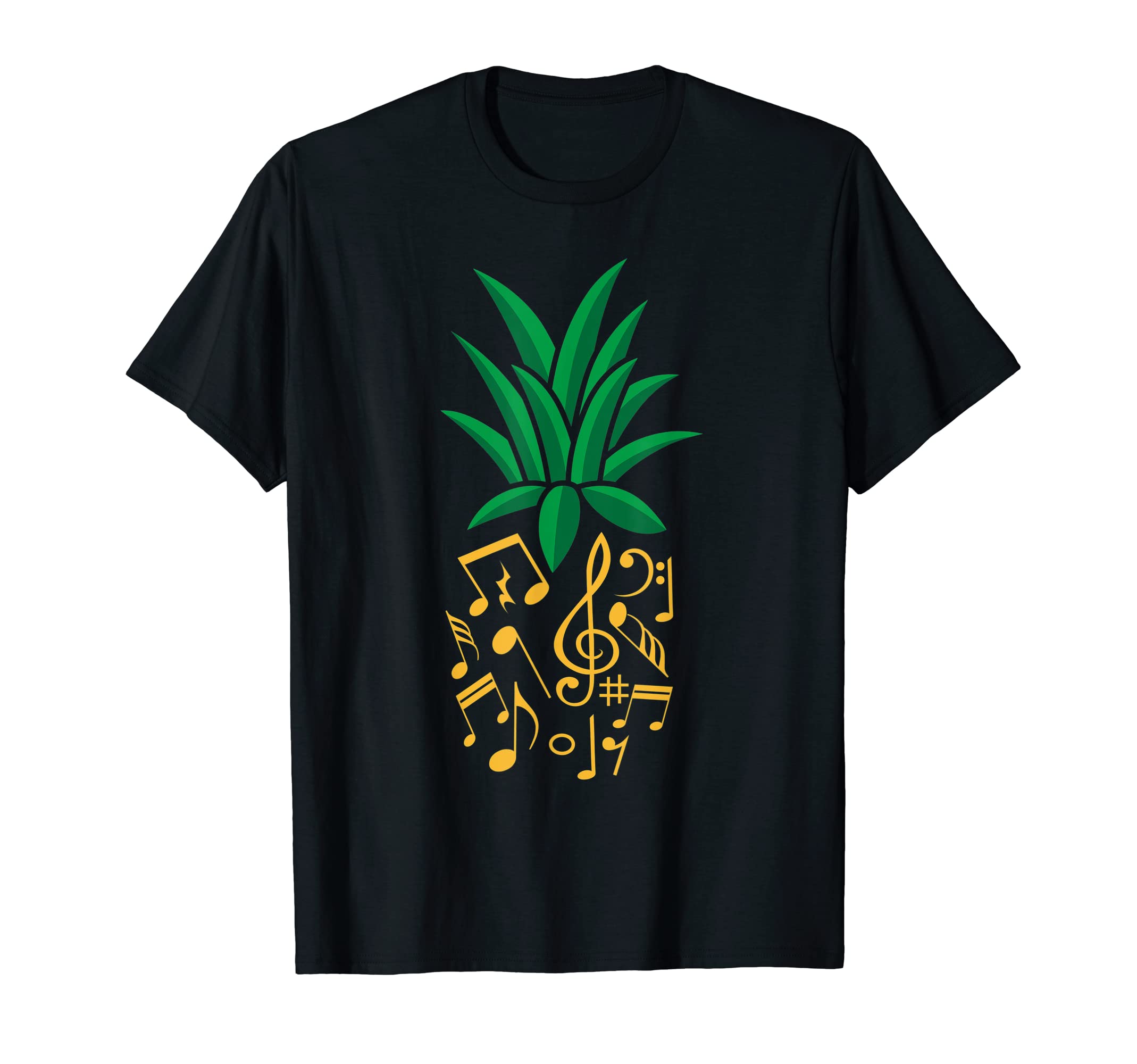 Pineapple Music Notes Funny Piano Guitar Recorder Violin T-Shirt