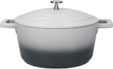 MasterClass Medium Casserole Dish with Lid 4 Litre Induction Safe Grey