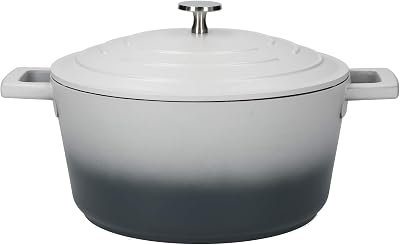 MasterClass Medium Casserole Dish with Lid 4 Litre Induction Safe Grey