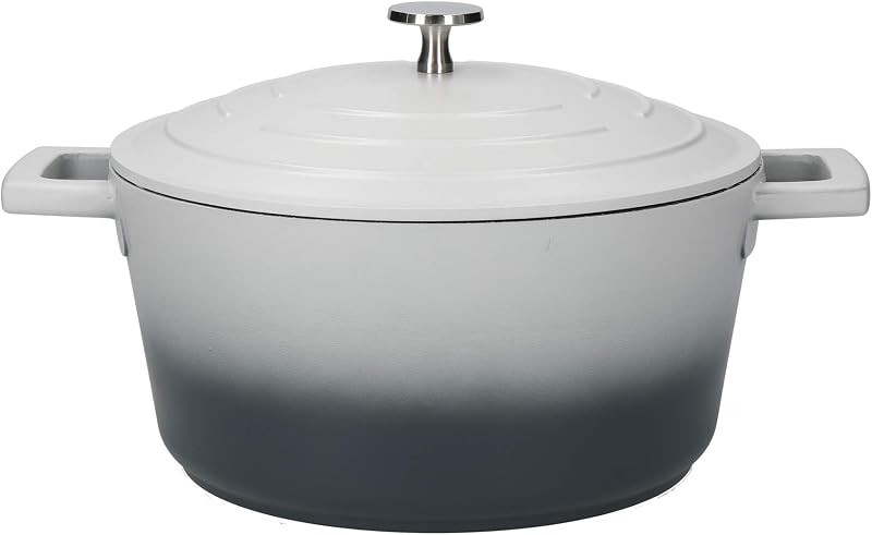 MasterClass Medium Casserole Dish with Lid 4 Litre Induction Safe Grey