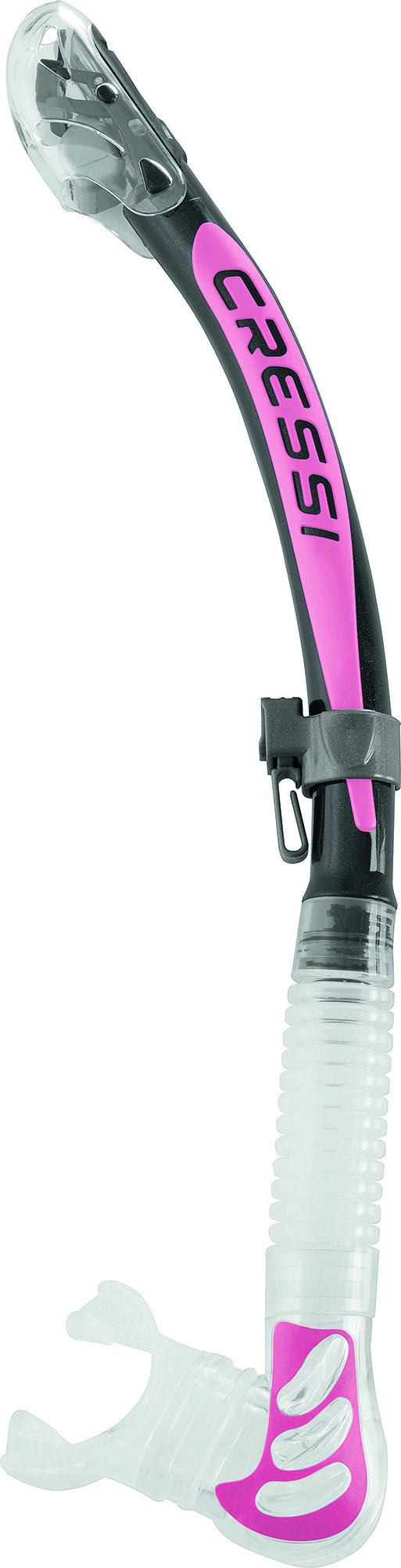 CRESSI Alpha Ultra Dry Snorkel (Silver/Pink)