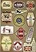 T&B Vintage Stickers 2PCS Multi Countries Retro Landmark Monument Travel Airline Plane Patterns Stickers Luggage Suitcase Laptop Waterproof Stickers Children's Room Decor Labels A4#6 2nd Version