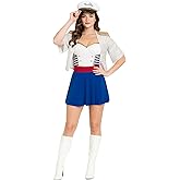 EraSpooky Womens Yacht Captain Costume Adult Sailor Dress Nautical Attire