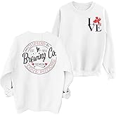 Valentine's Day Sweatshirt Women Love Heart Grahic Shirts Print Long Sleeve Pullover Casual Lover Gift Tops