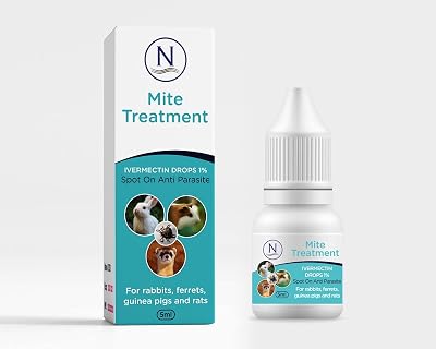 Naqua Ivermectin 1% 5ml Drops for Small Animals Vet Strength Mite Treatment