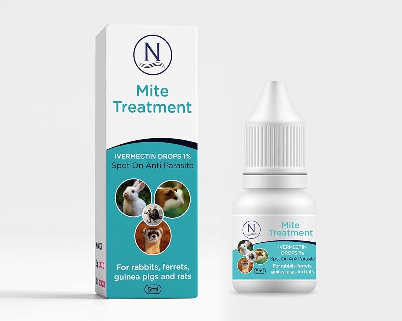 Naqua Ivermectin 1% 5ml Drops for Small Animals Vet Strength Mite Treatment