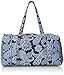 Vera Bradley Women's Cotton Large Travel Duffel Bag, Blue Bandana, One Size