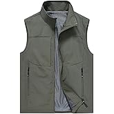 ceauros Mens Casual Lightweight Travel Vest Outdoor Summer Utility Safari Sleeveless Jackets Hiking Fish Photo Vest
