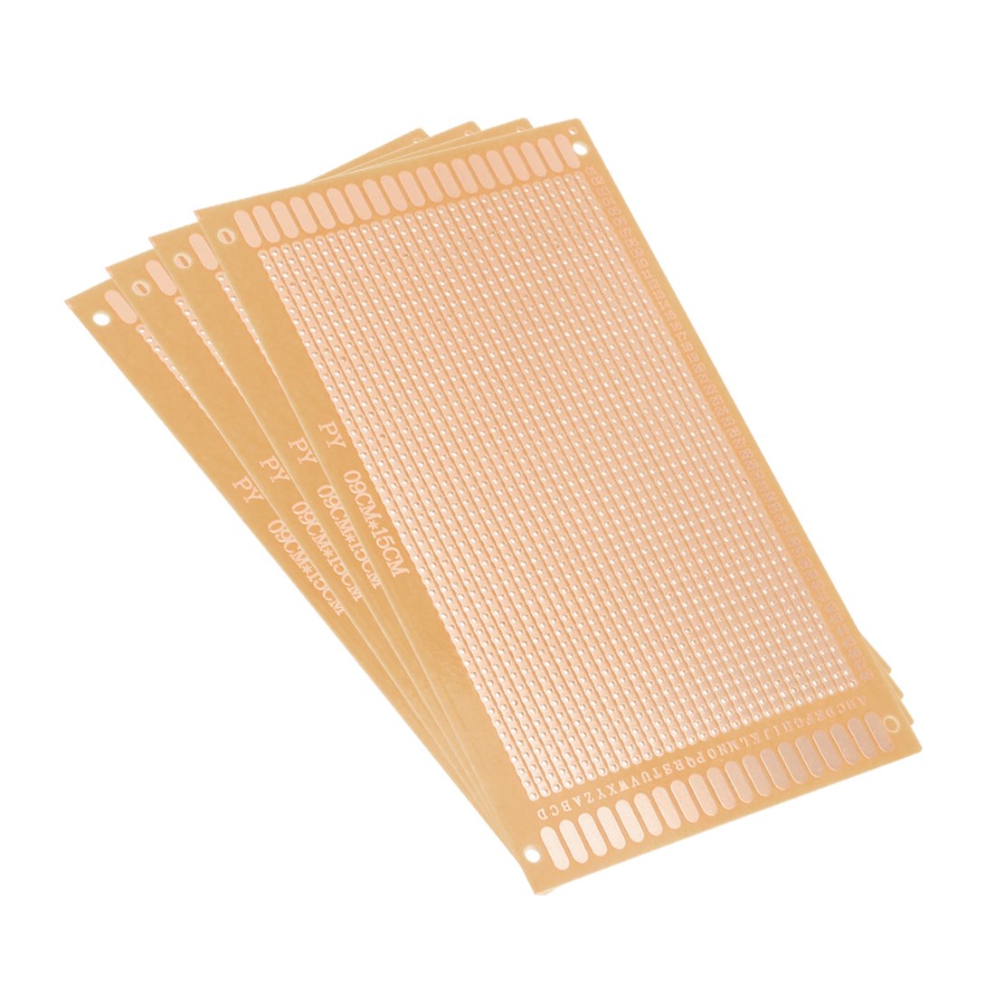 sourcingmap 9x15cm Single Sided Stripboard Universal Paper Printed Circuit Board Thickness 1.2mm for DIY Soldering Brown 4pcs